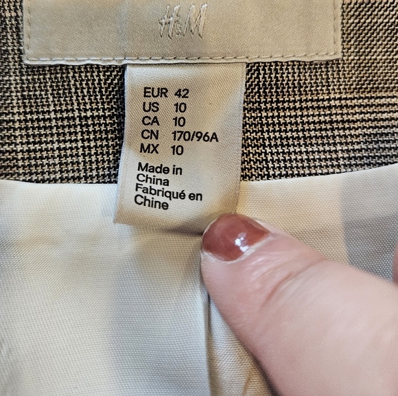 H&M gathered sleeves blazer size 10 - Picture 3 of 4